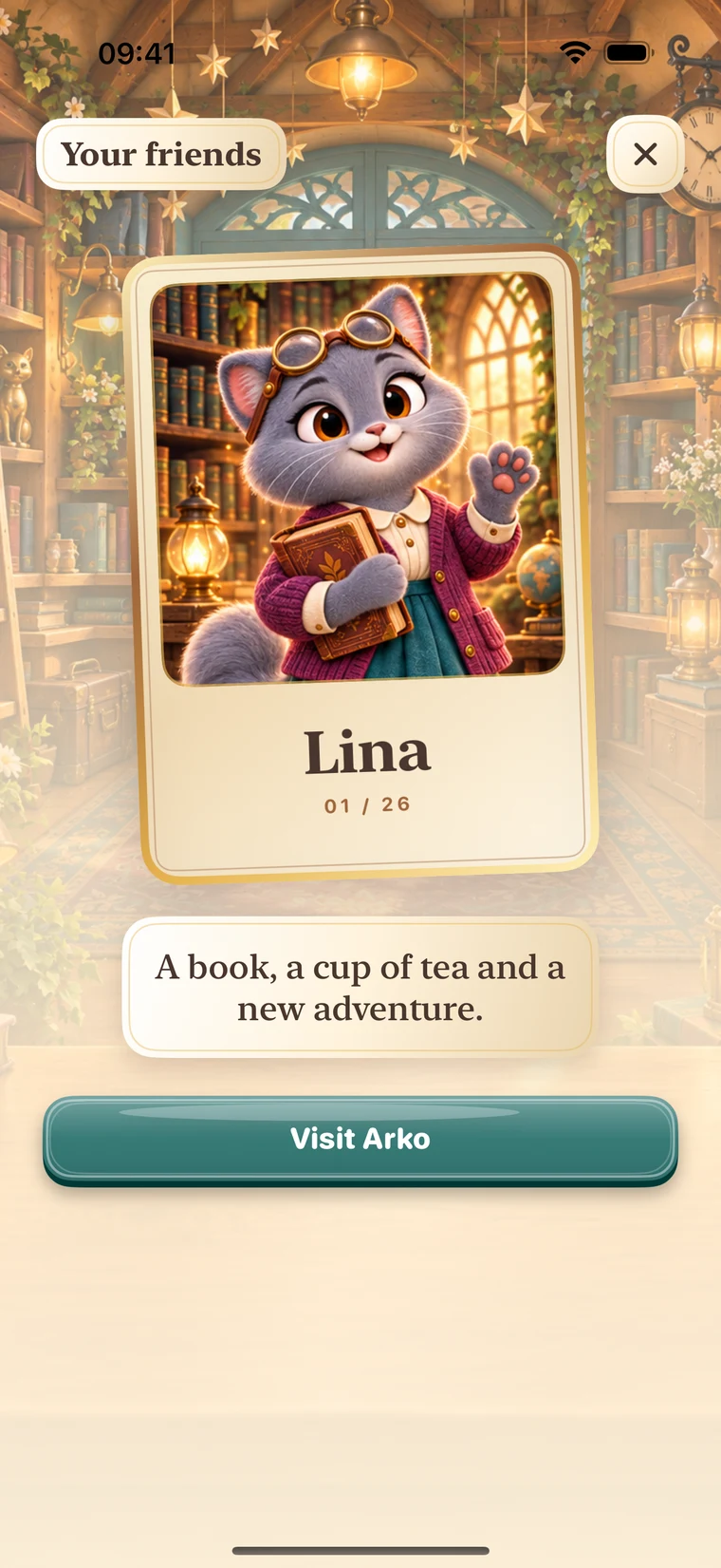 Lina’s collectible friend card
