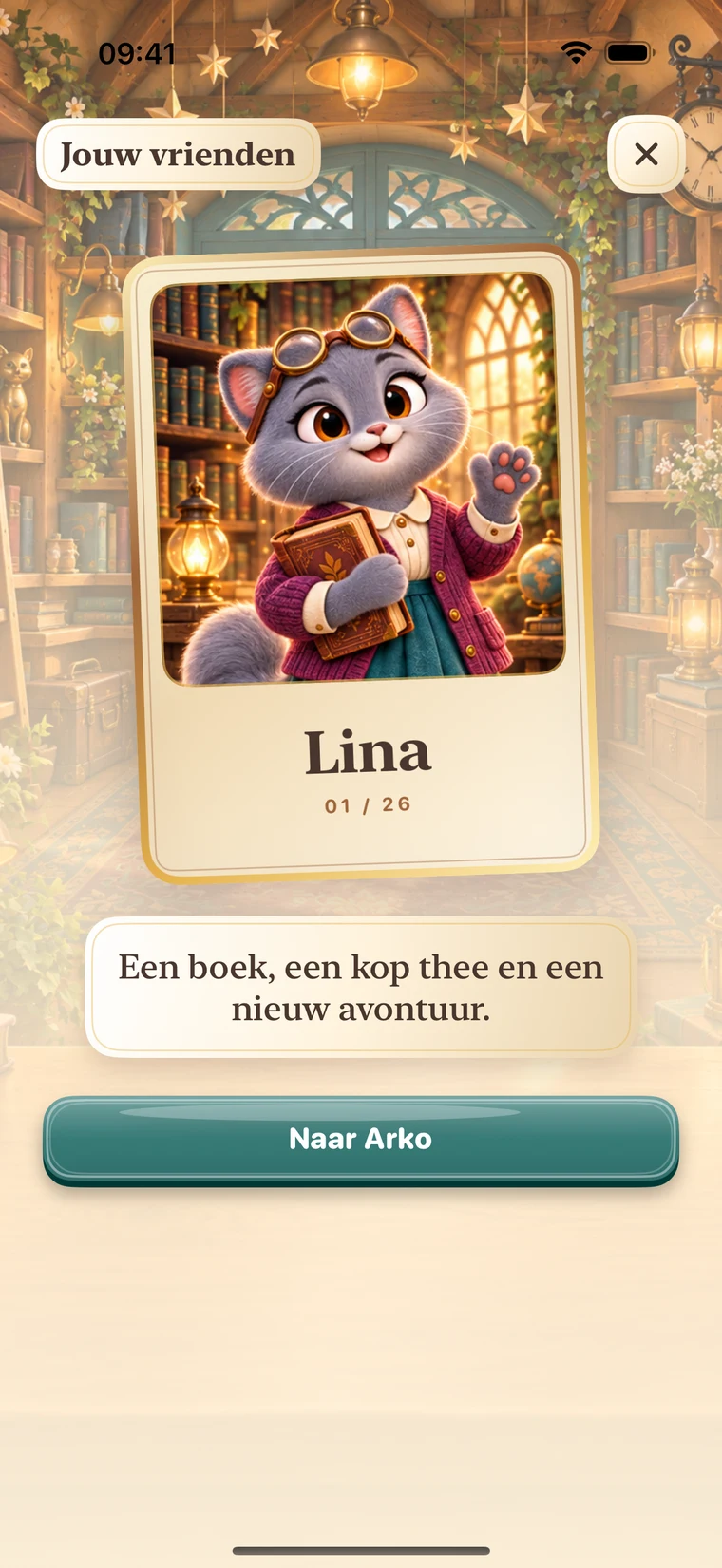 De kaart van vriendin Lina